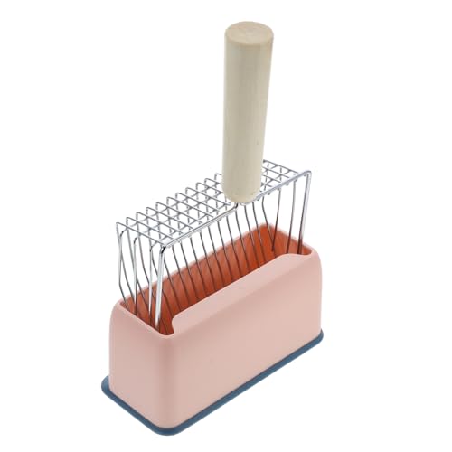ibasenice Schaufel für Katzenstreu Welpenstreu Schaufel Metallstreu Scoop Abfallschaufel mit langem Griff Katzenschaufel aus Metall Streuschaufel aus Edelstahl Müllschaufel Abs Rosa von ibasenice