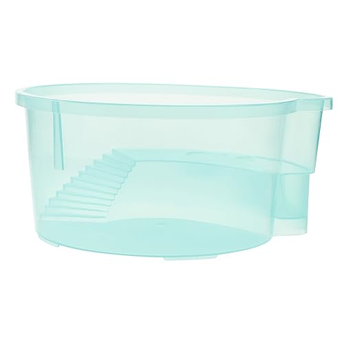 ibasenice Schildkrötenbecken Fischtankplattform Aquarium klein Turtle Panzerzubehör Futtertank für Schildkröten Lebensraum für Reptilien Fischzuchtbecken Plastik Green von ibasenice