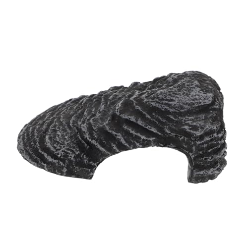 ibasenice Schildkrötenplattform ruhende Sonnenterasse Ornament Felsen schildkrötenpanzer Schildkröten Sonnenbaden Schildkrötenzubehör für Panzer Sonnenplattform für Reptilien Harz Grey von ibasenice