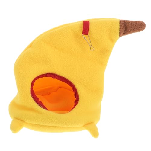 ibasenice Schlafsack Vogelnest meerschweinchen Bett Tragetasche für Kleintiere Rattenhängematte für Käfig Frettchenzubehör Hamster Hängebett Bartagame Hängematte Dickes Vlies Yellow von ibasenice