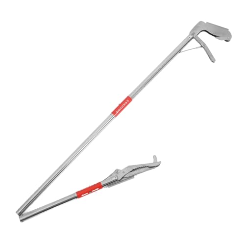 ibasenice Schlangengreifer-schlangenzange Schlangensammler Schlangengreiferstock Klettern Reptiliengreifer Schlangengreifer-Tool Einstellbar Schlangenhaken Erreichen Silver Rostfreier Stahl von ibasenice