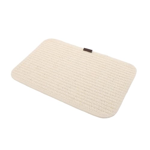 ibasenice Sisal Kratzmatte Für Katzen Kratzmöbel Flacher Katzenkratzbaum Katzen Sisal Kratzmatte Katzenkratzschutz Couch Eckenschutz Beige von ibasenice