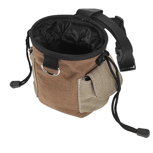 ibasenice Snackpaket Für Haustiere Tasche Für Hundeleckereien Leckerlis Für Das Hundetraining Hundetaschen Hunde -Snack -Beutel Ausbildung Abfall Hundefutterhalter Oxford-Stoff Light Brown von ibasenice