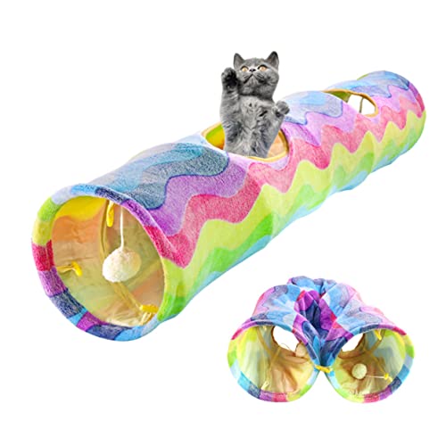 ibasenice Interaktives Katzentunnelspielzeug Katzenröhrenspielzeug für Den Innenbereich Donut-katzentunnel Kratzfestes Soundpapier-kätzchenspielzeug von ibasenice