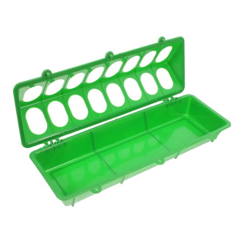 ibasenice Taubenfutterbox Futternapf Für Tauben Futterspender Für Hühner Wachtel-Feeder Kleines Futtertablett Futterschale Für Vögel Taube Gericht Taubenversorgung Hühnerfutter Green Plastik von ibasenice