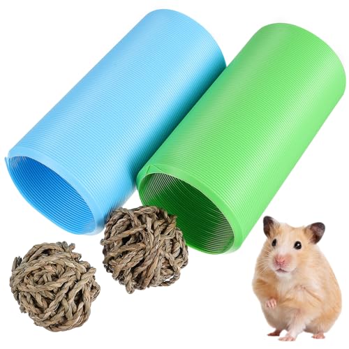ibasenice Teleskoprohr Haustier Hamsterspielzeug für Käfig Gewebte Hamstertunnel Hamster -Versteck Hamster Hamster röhren Hamsterröhrentunnel Rennmäuse Rohr: Kunststoff von ibasenice