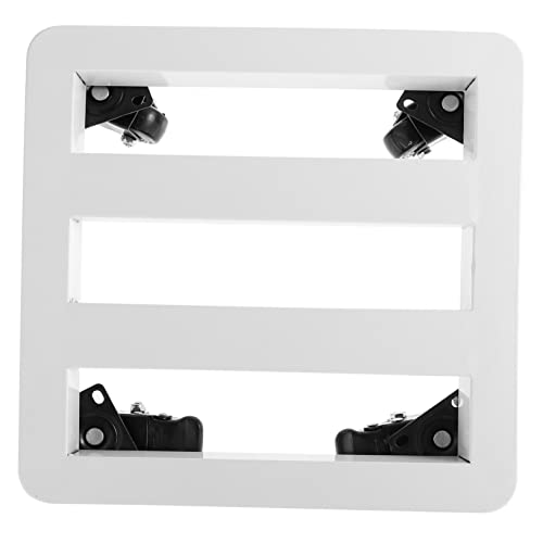 ibasenice Thickened Movable Iron Flowerpot Tray with Wheels Eleganter Pflanzenständer für Schwere Töpfe für Innen und Außenbereich Schützt Böden und Erleichtert Bewegen von ibasenice