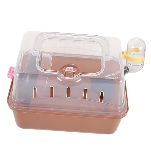 ibasenice Transparente Hamster Tragetasche Tragbarer Hamsterkäfig mit Atmungsaktivem Design für Reisen Camping und Ausflüge für Kleine Haustiere von ibasenice