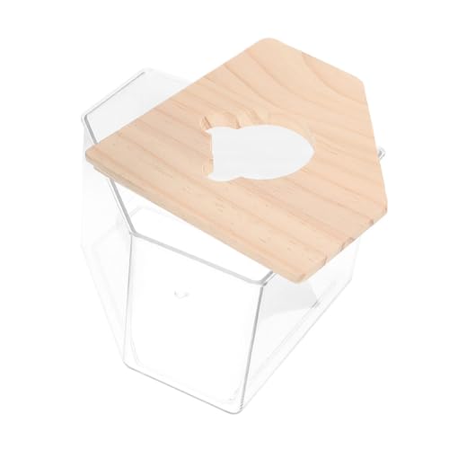 ibasenice Transparenter Hamster Sandbad Container aus mit Holzdeckel Staubdichte Badebox für Hamstergrößen Hygienisches Haustier Badehaus für Erfrischendes Sandbaden und Spielspaß ibasenice Transparenter Hamster Sandbad Container aus mit Holzdeckel Staubdichte Badebox für Hamstergrößen Hygienisches Haustier Badehaus für Erfrischendes Sandbaden und Spielspaß von ibasenice