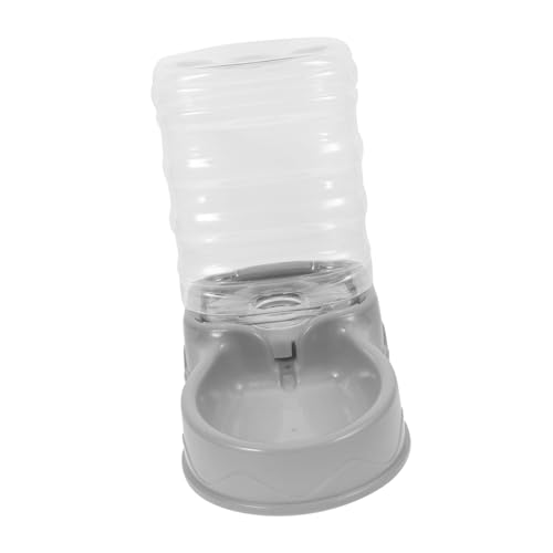 ibasenice Trinkbrunnen Für Haustiere Groß Wasser Flasche Tülle Katzenfutter Dual Spender Heimtierbedarf Futternapf Futterautomat Für Katzen Abnehmbare Feeder Hundefutter Plastik Grey von ibasenice