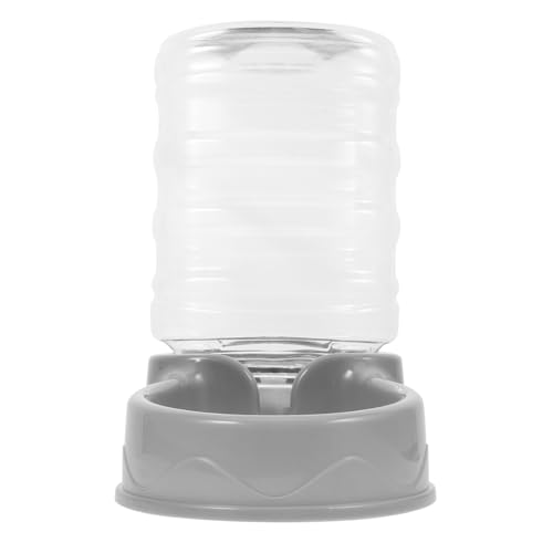 ibasenice Trinkbrunnen für Haustiere Spender groß Flasche Dual Wasser Tülle Katzen Trinkbrunnen Haustier futterstation Haustier Trinkbrunnen automatisch Hundefutter Katzenfutter Plastik Grey von ibasenice
