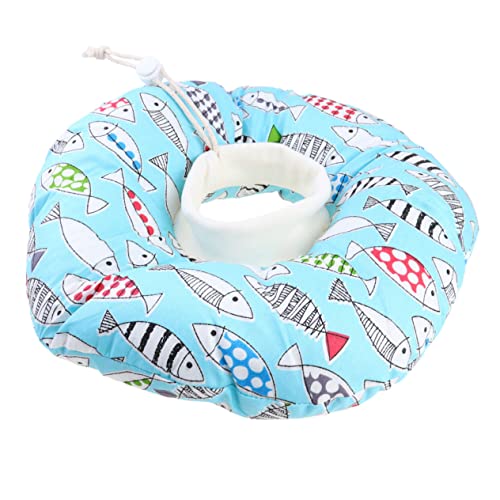 ibasenice Verstellbarer Weicher Haustier-halskragen mit Fischmuster Antibiss Kratzresistent Schutzkragen für Katzen nach Operationen Bequem und Langlebig ibasenice Verstellbarer Weicher Haustier-halskragen mit Fischmuster Antibiss Kratzresistent Schutzkragen für Katzen nach Operationen Bequem und Langlebig von ibasenice