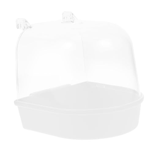 ibasenice Vogelbadewanne Sittich Badebecken Schüssel Vogelbadewanne Käfig Vogelbad Papagei Zubehör Indoor Vogelbad Vögel Haustier Vogelbadewanne Käfig Vogelkäfig Zubehör Vogelbad Indoor von ibasenice