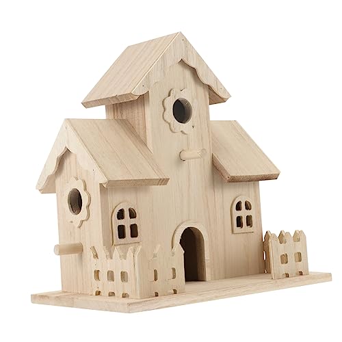 ibasenice Vogelnistkasten Aus Holz Dekoratives Vogelhaus Für Gartendekoration Für Verschiedene Vogelarten Naturnahes Design Für Geschenkideen von ibasenice