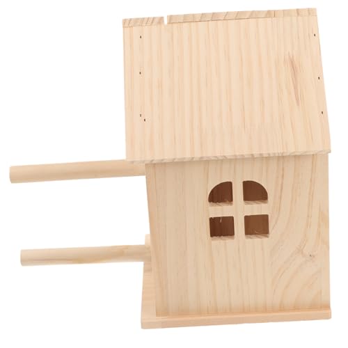 ibasenice Vogelnistkasten aus Naturholz mit Schutz vor Wind und Regen Wetterfeste Brutbox für Sittiche Papageien und Kleine Vögel Sicherer Rückzugsort für Balkon Garten und Handliche Nistbox von ibasenice