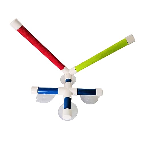 ibasenice Papageien Spielstand Mit Saugnapf Kletterspielzeug Für Vögel Für Kleine Haustiere Fördert Balance Und Koordination Einfache Installation Zufällige Farben von ibasenice