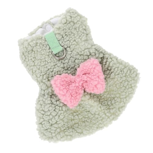 ibasenice Warme Kleidung Für Haustiere Hundeschleife Welpenmantel Kleidung Hundejacke Hunde Sweatshirts Warmer Hundemantel Welpenkleidung Für Kleine Hunde Hundeplüsch Hundekleidung von ibasenice