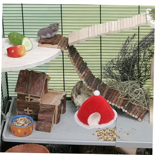ibasenice Warmes Kleintierhaus aus Baumwolle Kuscheliges Nest für Hamster Meerschweinchen Kaninchen und Igel Leicht und Langlebig als Winter und Weihnachtsbett für Kleine Nager von ibasenice