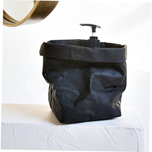 ibasenice Waschbare Papiertüte Klein Tasche Pflanzen Anlage Stets Lagerung Container Behälter Wiederverwendbar Dekorative Papiertüten Abdeckung Für Blumentöpfe Black von ibasenice