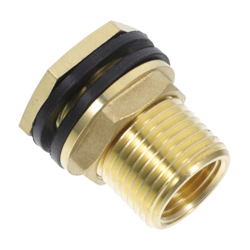 ibasenice Wassertank Fisch Fass Stecker Inhaber tragbar Pooladapter Schlauch zubehör Aquarium Adapter Schlauchanschlüsse für Wassertanks Aquarien-Schottverschraubung Messing Golden von ibasenice
