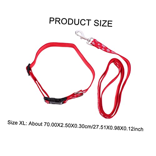 ibasenice Weihnachtliches Hundehalsband und Verstellbare Leine Set Schneeflocken Design Rot XL Strapazierfähig und Komfortabel für Hunde und Katzen Draußen ibasenice Weihnachtliches Hundehalsband und Verstellbare Leine Set Schneeflocken Design Rot XL Strapazierfähig und Komfortabel für Hunde und Katzen Draußen von ibasenice