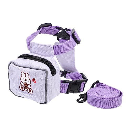 ibasenice Welpenleine Rucksack mit Elastischer Leine für Katzen und Kleine Atmungsaktives Geschirr mit Verstellbarem Design für und Training Empfohlen von ibasenice