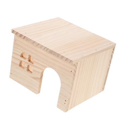 ibasenice Zubehör für Haustierratten Hamster Spielplatz Hamster Hamster Versteckspielzeug Hamster Versteckhaus Hamster Holzhaus Hamsterverstecke Spielzeughamster Mauskäfig hölzern von ibasenice