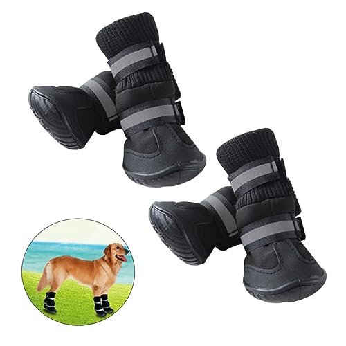 ibasenice wasserdichte rutschfeste Hundestiefel S mit Verstellbarem Wetterfeste Pfotenschuhe für Kleine Hunde und Welpen Strapazierfähige Outdoor Schutzschuhe von ibasenice