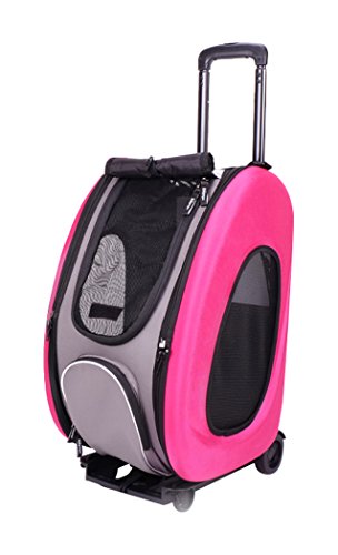 ibiyaya Multifunktionaler Haustier-Kinderwagen 5-in-1, Rosa von ibiyaya