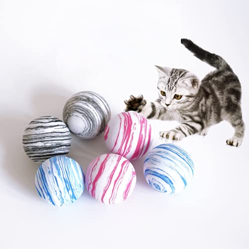 iCICECREAM Katzenspielzeug Bälle mit Planeten-Design, weicher EVA-Schaumstoffball für Indoor-Katzen und kleine Hunde (12 Stück) von icicecream