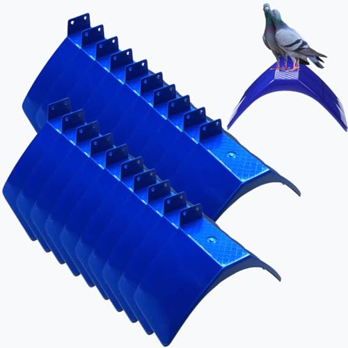 Taubenablage, verdickt, leicht, Taubenständer, Kunststoff, Vogelwurzelhalter, Tauben, Wohnrahmen, Vogelkäfig-Zubehör für Papageien und andere Vögel, Blau, 20 Stück von icyhey