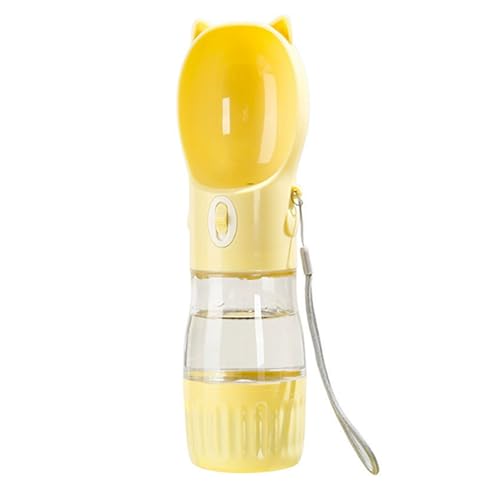idqwsswt Hundetrinkflasche und Futterspender, Reisedesign, Robustes, langlebiges Material, für Hunde und auf Reisen leicht und einfach zu, Gelb idqwsswt Hundetrinkflasche und Futterspender, Reisedesign, Robustes, langlebiges Material, für Hunde und auf Reisen leicht und einfach zu, Gelb von idqwsswt
