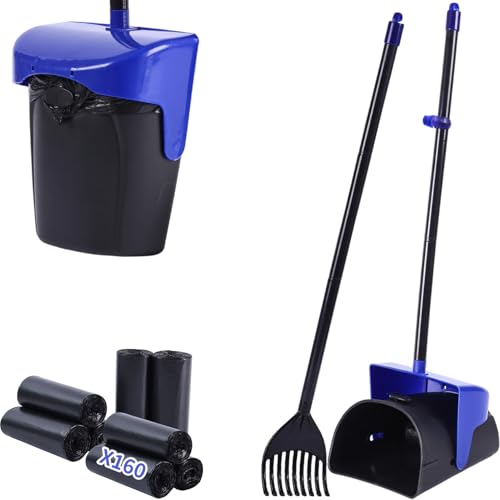 Pooper Scooper Großer Schwenkeimer und Rechen mit 160 Kotbeuteln, robuste Hundekotschaufel mit Beutelbefestigung für große und kleine Hunde, langer Griff, Kotschaufel mit Deckel für Hof, Gras, Kies Pooper Scooper Großer Schwenkeimer und Rechen mit 160 Kotbeuteln, robuste Hundekotschaufel mit Beutelbefestigung für große und kleine Hunde, langer Griff, Kotschaufel mit Deckel für Hof, Gras, Kies von ienjoyed