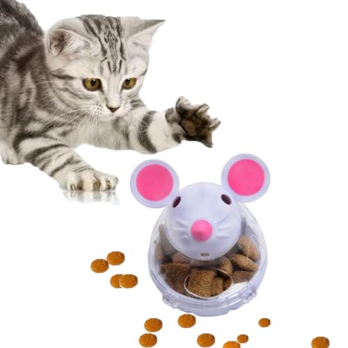 ieron Cat Treat Toy Feeder Toy, Cat Food Ball Tumbler Pet Toy Cat Slow Feeder Ball for Interactive IQ Treat Cute Mouse Training Toy von ieron