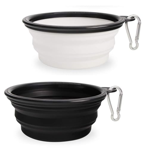 ieron Faltbarer Hundenapf, 650 ml, tragbar, Reise-Wassernapf für Katzen, Hunde, Haustiere, Futternapf mit Haken, 2 Stück ieron Faltbarer Hundenapf, 650 ml, tragbar, Reise-Wassernapf für Katzen, Hunde, Haustiere, Futternapf mit Haken, 2 Stück von Ieron
