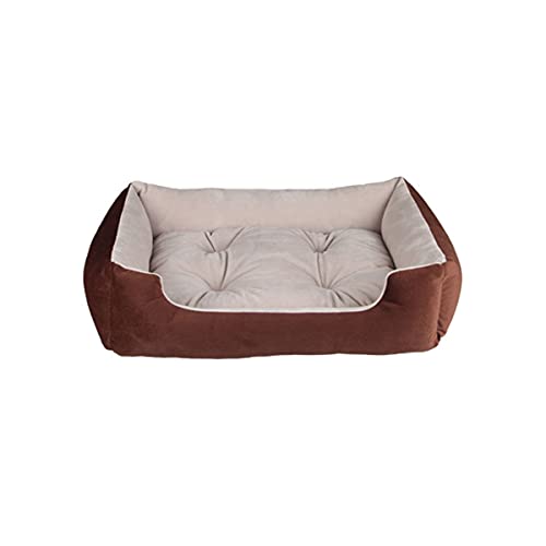 Hundebett für mittelgroße Hunde, Hundebett mit maschinenwaschbar, bequem für mittelgroße und große Hunde oder mehrere (Braun) (Braun) von ifgswopq