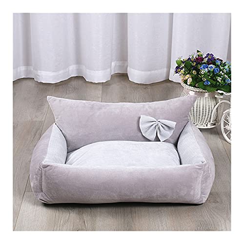 ifgswopq Hundebett, Hundebett, Katzenbett, Haustierbett, Haustierbett, geeignet für kleine, mittelgroße Hunde oder Katzen (Blaugrau) (Hellgrau) von ifgswopq