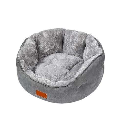 ifgswopq Hundebett, rund, bequem, für alle Jahreszeiten, universal, Winter, warm, Katzennest, bequemer Schlaf, Katzenbett (Farbe: Blau, Größe: S) (Grau, klein) von ifgswopq