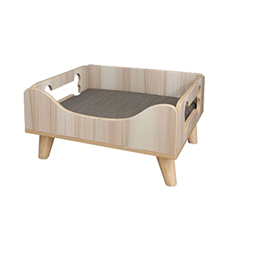 ifgswopq Hundebetten, Hundehütte, Hundebett aus Holz, für kleine Hunde, feuchtigkeitsbeständig und nicht leicht zu verformen (Größe: 50 x 43 x 27 cm) von ifgswopq
