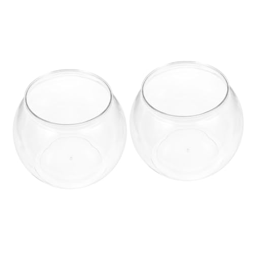 2 Stück Fischschalen Transparente Bruchsichere Desktop Aquarien für Goldfische zur Dekoration für 2 Stück Fischschalen Transparente Bruchsichere Desktop Aquarien für Goldfische zur Dekoration für von ifundom