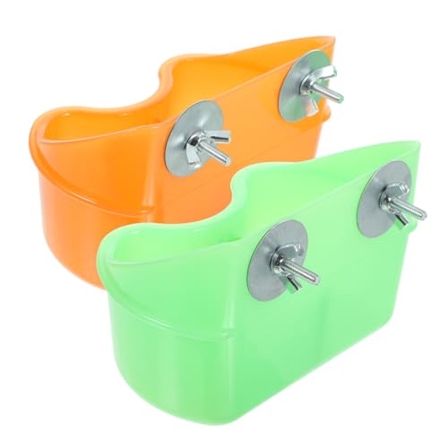 2 Stück Papageienfutterhalter Praktische Futter und Wasserschalen für Vögel für Käfige Große Kapazität Langlebiges Material Einfache Installation 2 Stück Papageienfutterhalter Praktische Futter und Wasserschalen für Vögel für Käfige Große Kapazität Langlebiges Material Einfache Installation von ifundom