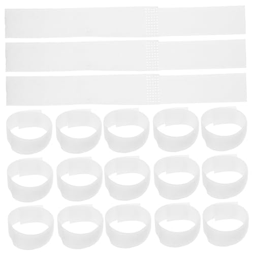 20 Stück Verstellbare Rutsch Sockenträger für Haustiere Pfotenschutzbänder für Outdoor Aktivitäten Weiß von ifundom