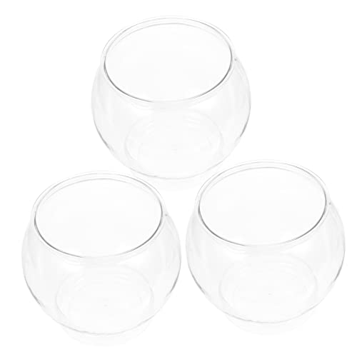 3 Stück Kreatives Teiliges Desktop Fischbecken Transparentes Unzerbrechliches Aquarien für Goldfische und Garnelen für Dekoration und 3 Stück Kreatives Teiliges Desktop Fischbecken Transparentes Unzerbrechliches Aquarien für Goldfische und Garnelen für Dekoration und von ifundom