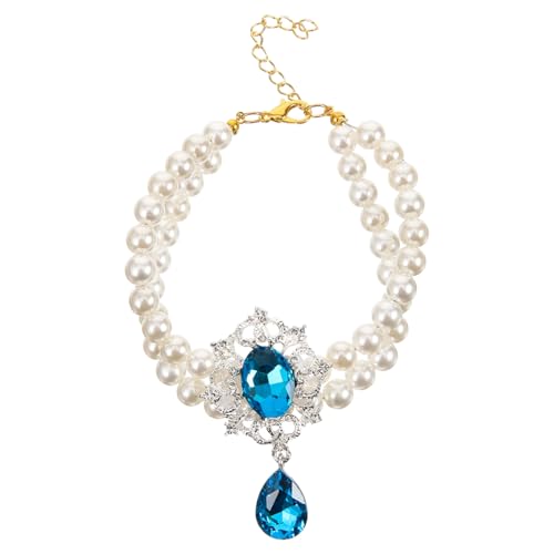 ifundom Halskette mit Perlen Simulation für Kleine Tiere Verstellbares Halsband Haustier Accessoire Dekoratives Katzenhalsband für Haustierpartys und Feiern ifundom Halskette mit Perlen Simulation für Kleine Tiere Verstellbares Halsband Haustier Accessoire Dekoratives Katzenhalsband für Haustierpartys und Feiern von ifundom