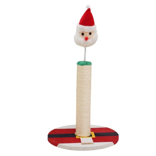 Katzen Kratzbaum Weihnachtsmann Vertikaler Kratzpfosten für Katzen Stabiles Kratzspielzeug mit Weihnachtlichem Design für Indoor Bereich Katzen Kratzbaum Weihnachtsmann Vertikaler Kratzpfosten für Katzen Stabiles Kratzspielzeug mit Weihnachtlichem Design für Indoor Bereich von ifundom
