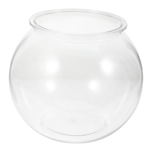 Kleines Aquarium aus Kunststoff Transparenter Runder Fischbehälter für Wohn und Bürotische Dekoratives Fischglas für Pflanzen und Zierfische Kleines Aquarium aus Kunststoff Transparenter Runder Fischbehälter für Wohn und Bürotische Dekoratives Fischglas für Pflanzen und Zierfische von ifundom