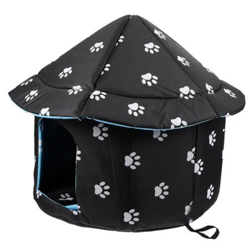 Winterfestes Katzenhaus Gemütliches Hundebett aus Plüsch Abnehmbar und Waschbar für Drinnen und Draußen für Katzen und Kleine Winterfestes Katzenhaus Gemütliches Hundebett aus Plüsch Abnehmbar und Waschbar für Drinnen und Draußen für Katzen und Kleine von ifundom