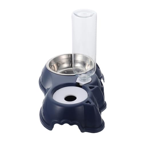 ifundom 1 Satz Automatischer Futter- und Wassertrinker Schüsseln Multifunktional Tierfutterschalen Haustierwasserschale Fütterung Futterautomat mit Doppelnapf Dual Pet Feeder Plastik Blau von ifundom