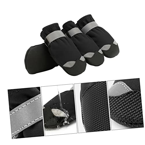 ifundom 1 Satz Haustier-Anti-Ski-Stiefel Griffe Hundestiefel Pfote Wasser Schutz groß hundeschuhe Wanderschuhe für Hunde Kleine Hundefutter Hund Schneestiefel Nylon Black ifundom 1 Satz Haustier-Anti-Ski-Stiefel Griffe Hundestiefel Pfote Wasser Schutz groß hundeschuhe Wanderschuhe für Hunde Kleine Hundefutter Hund Schneestiefel Nylon Black von ifundom