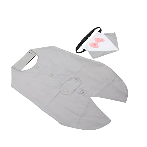ifundom 1 Satz Haustieranzug Hundekleidung groß Welpen-Cosplay Kostüm Hundehochzeitskleidung Hund für kleine Hunde UPS Hundeanzug formeller Anzug für Hunde Polyester Grey von ifundom